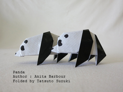 Photo Origami Panda, Author : Anita Barbour, Folded by Tatsuto Suzuki